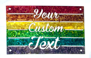 Gay Pride Flag Custom Wall Sign