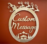 Santa’s Sleigh Custom Christmas Sign