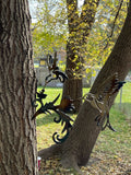 Hummingbirds, Flame Painted or Raw Steel