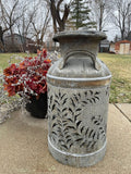 Vintage Milk Can Luminary - Hand Cut