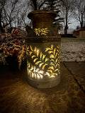 Vintage Milk Can Luminary - Hand Cut