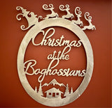 Santa’s Sleigh Custom Christmas Sign