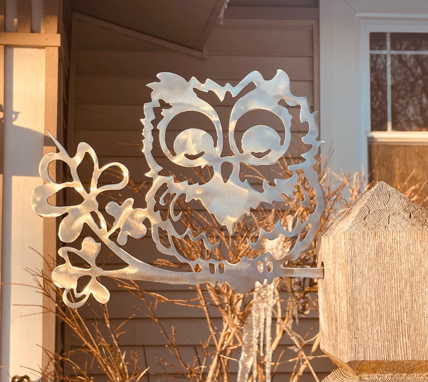 Owl Metal Garden Stake