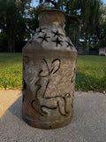 Vintage Santa and Reindeer Milk Jug